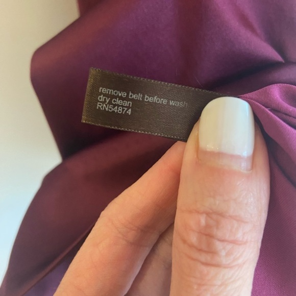 Maroon / Purple The Limited Boat Neck Lace & Satin Cocktail Dress w Pockets Sz 0 - Picture 11 of 13